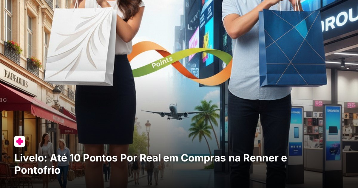 Livelo: Até 10 Pontos Por Real em Compras na Renner e Pontofrio