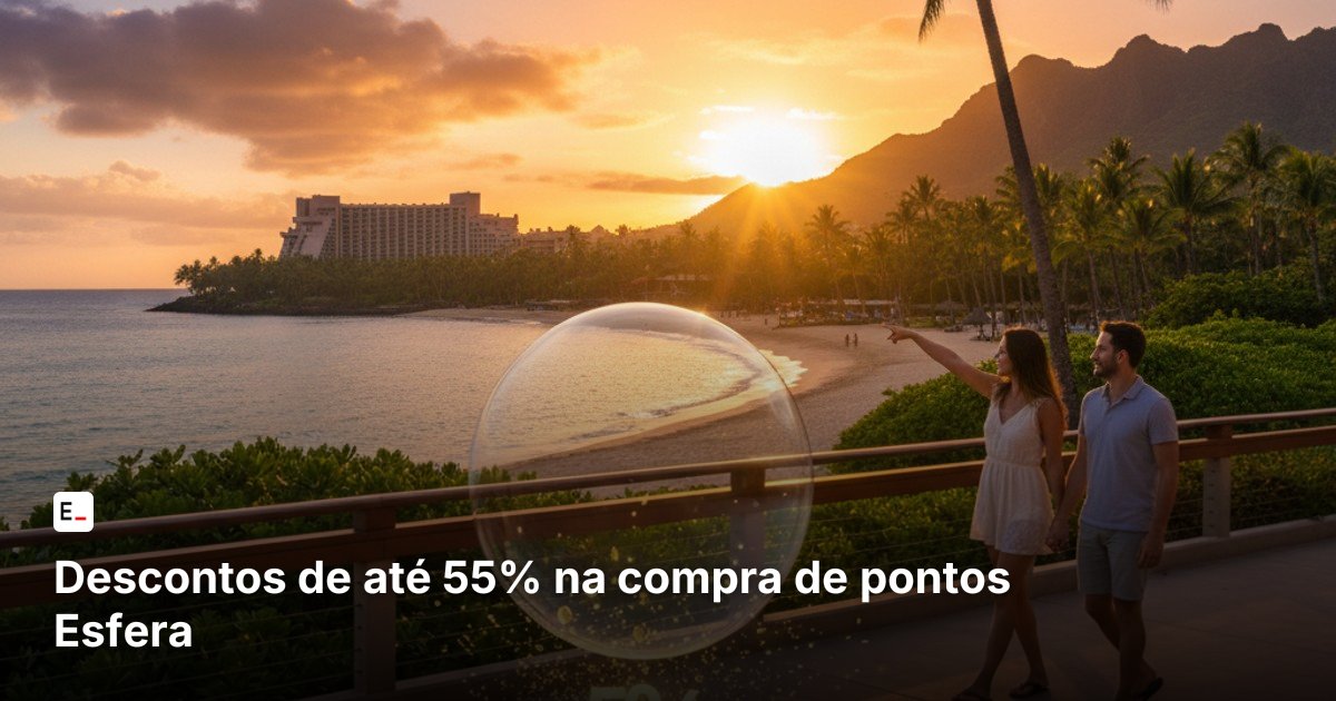 Descontos de até 55% na compra de pontos Esfera