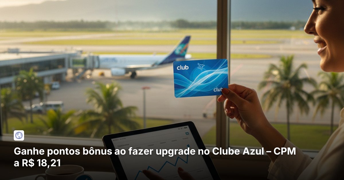 Ganhe pontos bônus ao fazer upgrade no Clube Azul – CPM a R$ 18,21