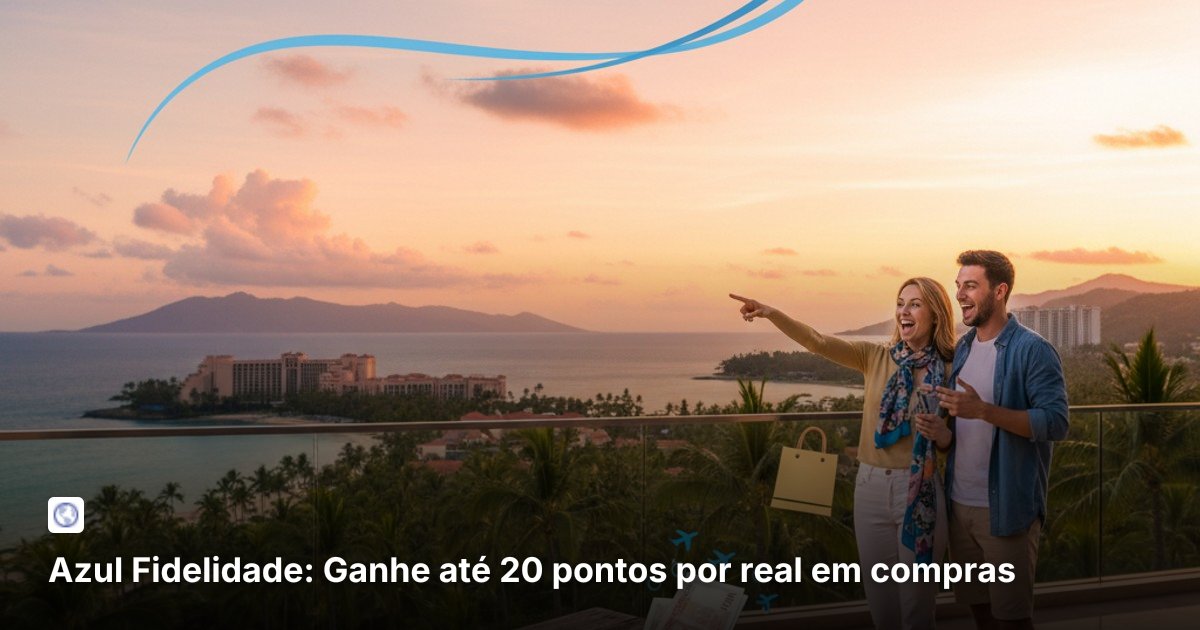 Azul Fidelidade: Ganhe até 20 pontos por real em compras