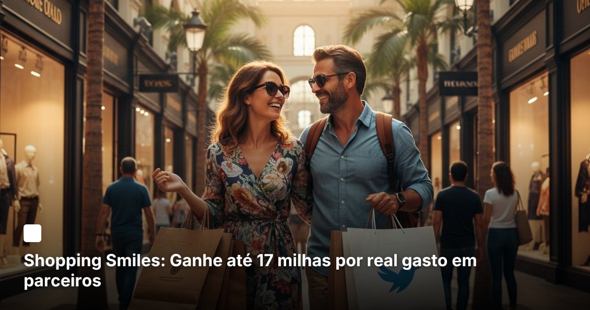 Shopping Smiles: Ganhe até 17 milhas por real gasto em parceiros