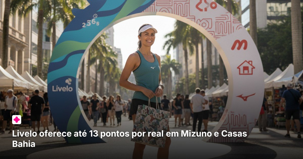 Livelo oferece até 13 pontos por real em Mizuno e Casas Bahia