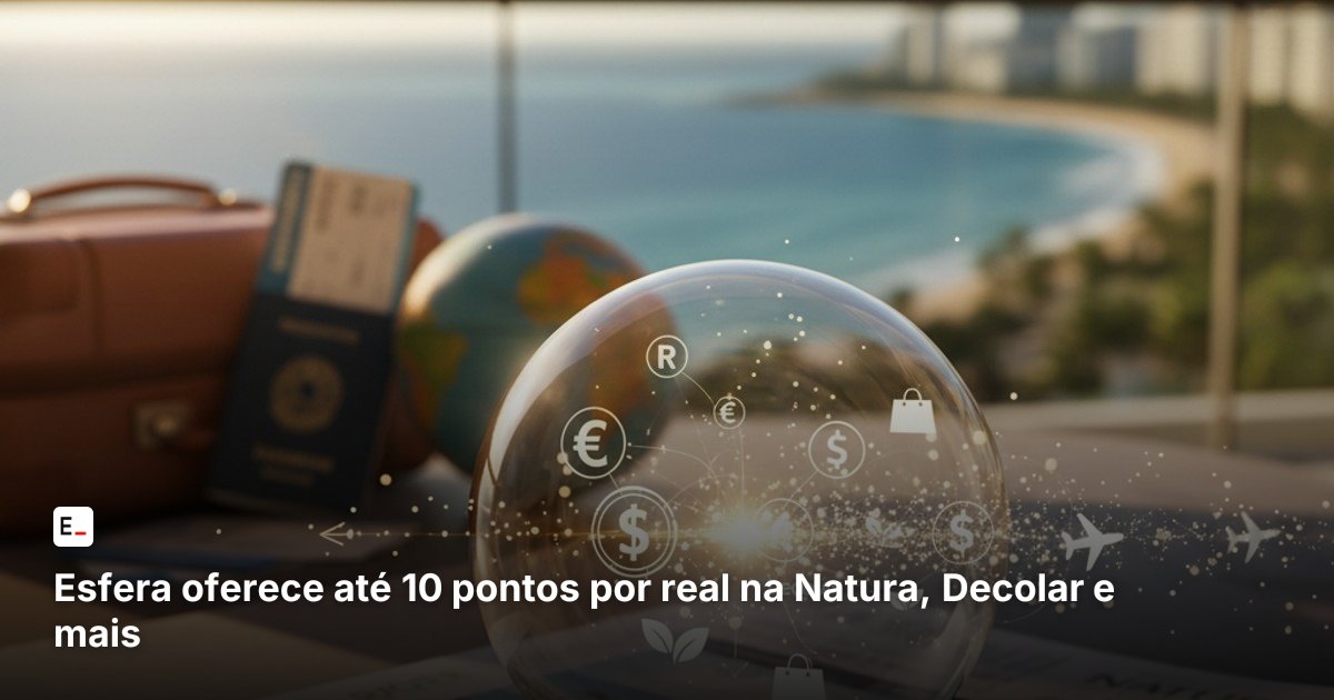 Esfera oferece até 10 pontos por real na Natura, Decolar e mais