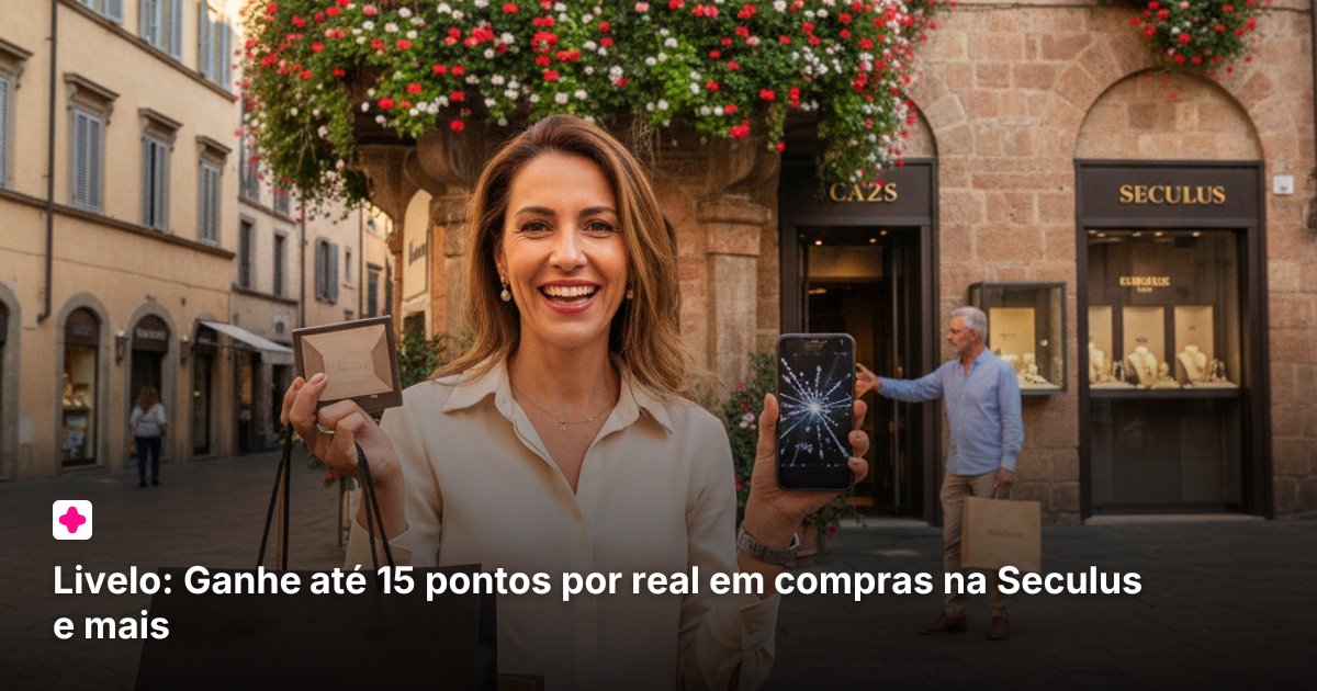 Livelo: Ganhe até 15 pontos por real em compras na Seculus e mais