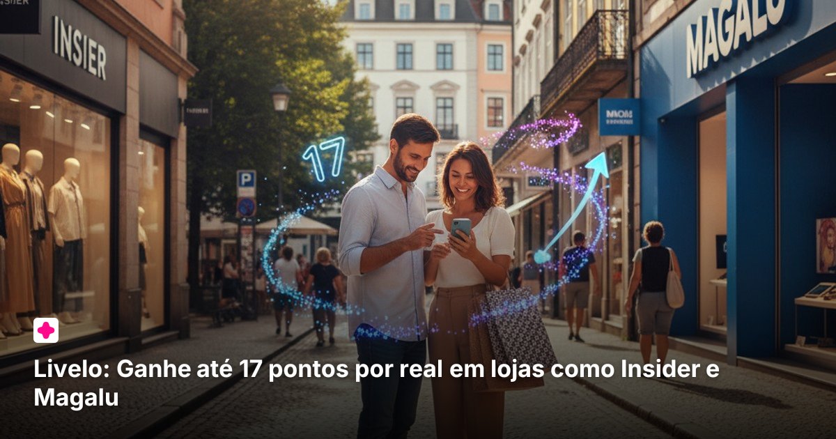 Livelo: Ganhe até 17 pontos por real em lojas como Insider e Magalu