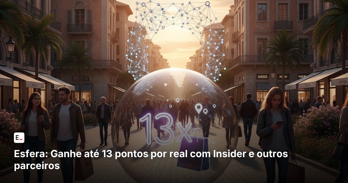 Esfera: Ganhe até 13 pontos por real com Insider e outros parceiros