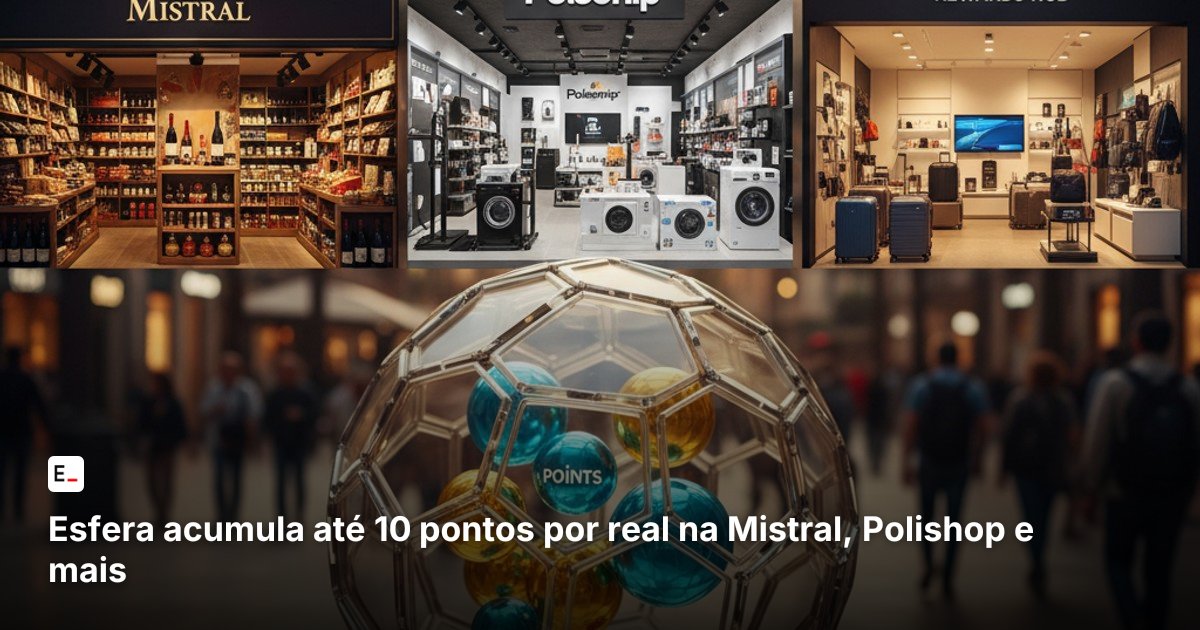 Esfera acumula até 10 pontos por real na Mistral, Polishop e mais