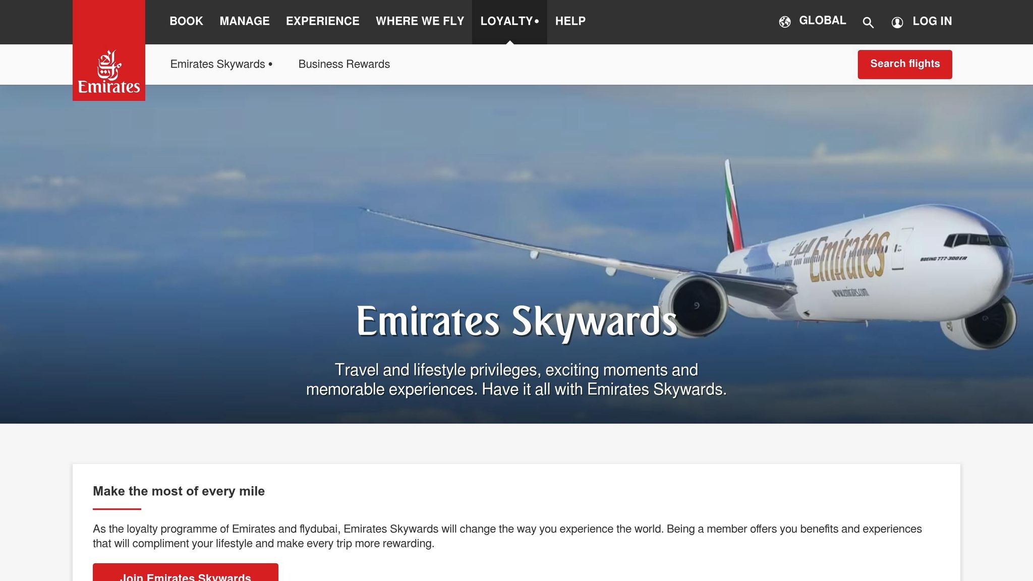 Emirates Skywards