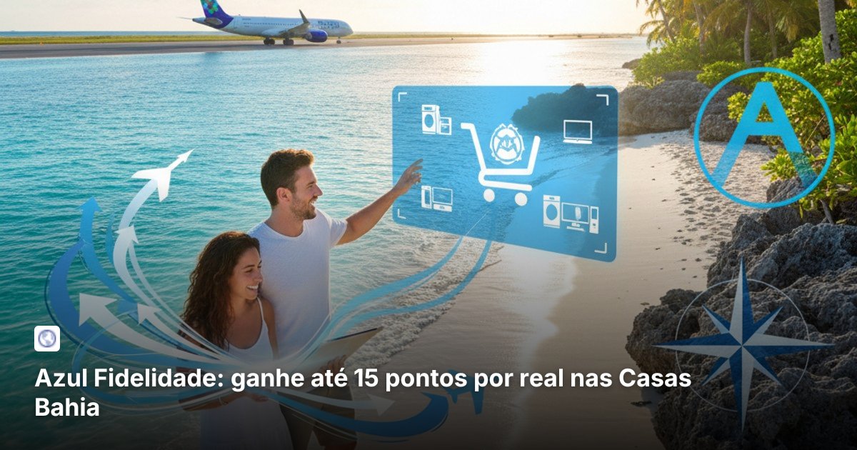 Azul Fidelidade: ganhe até 15 pontos por real nas Casas Bahia