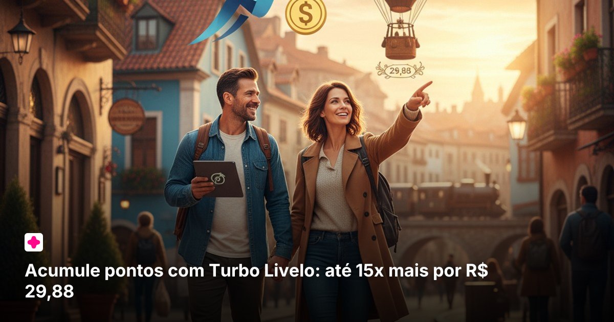 Acumule pontos com Turbo Livelo: até 15x mais por R$ 29,88
