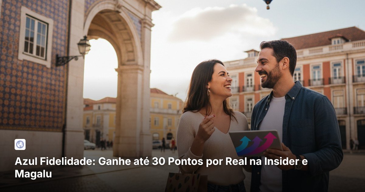 Azul Fidelidade: Ganhe até 30 Pontos por Real na Insider e Magalu