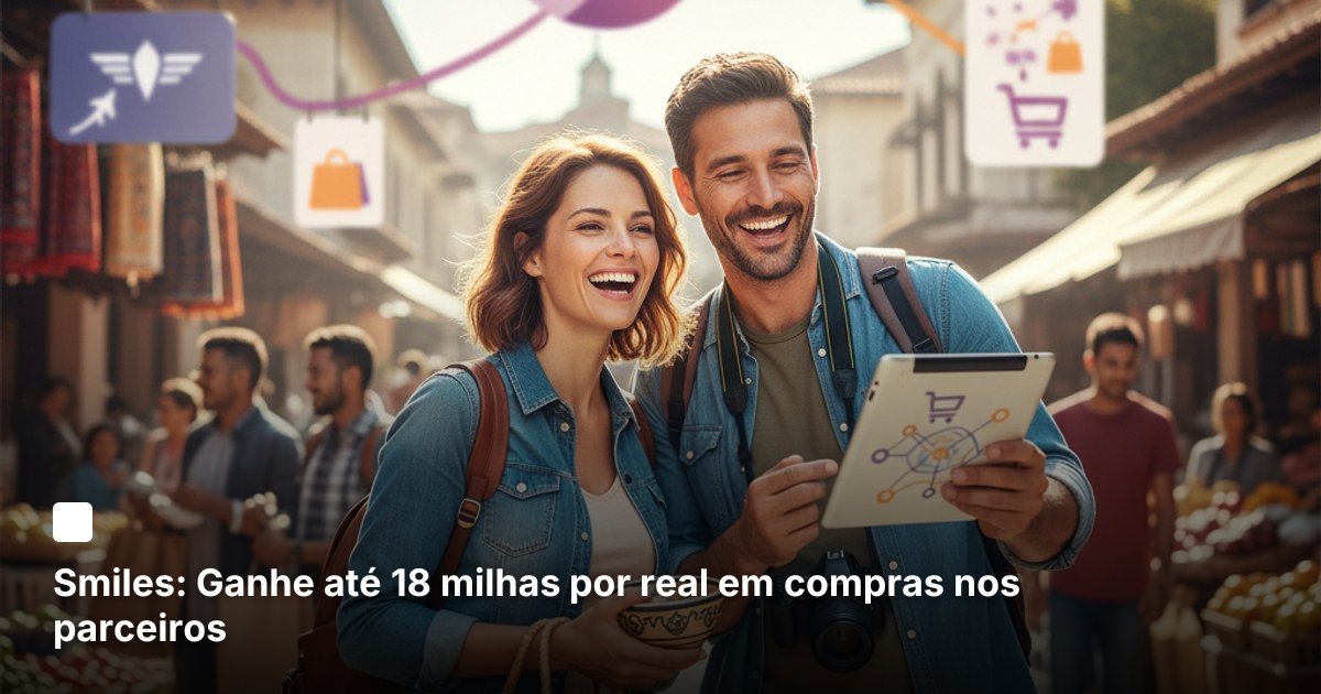 Smiles: Ganhe até 18 milhas por real em compras nos parceiros