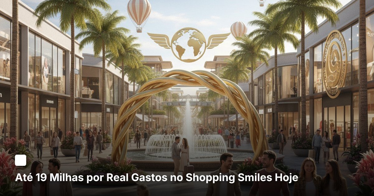 Até 19 Milhas por Real Gastos no Shopping Smiles Hoje