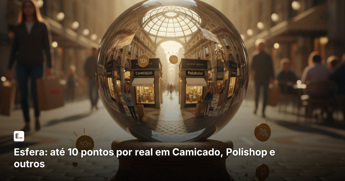 Esfera: até 10 pontos por real em Camicado, Polishop e outros