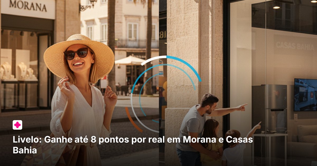 Livelo: Ganhe até 8 pontos por real em Morana e Casas Bahia