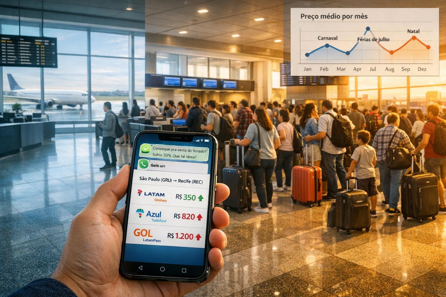 Como a Sazonalidade Afeta Preços de Voos