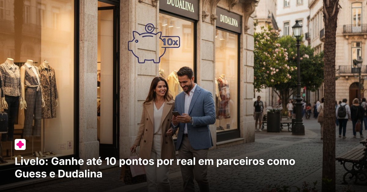 Livelo: Ganhe até 10 pontos por real em parceiros como Guess e Dudalina