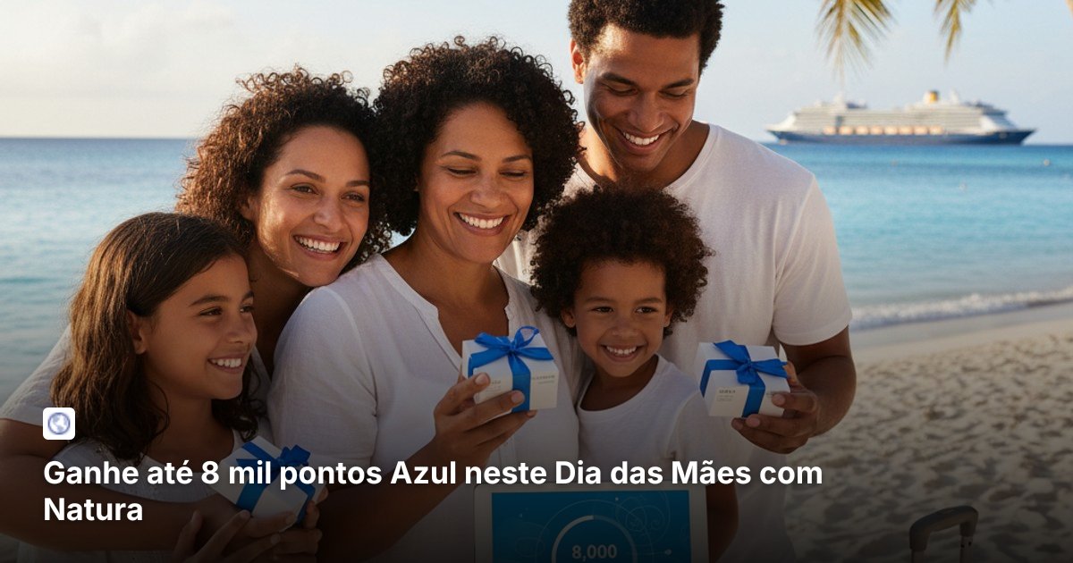 Ganhe até 8 mil pontos Azul neste Dia das Mães com Natura