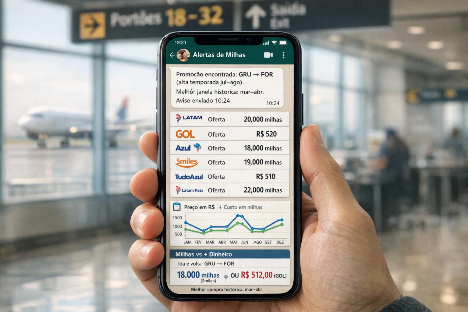 Alertas de milhas: como monitorar sazonalidade