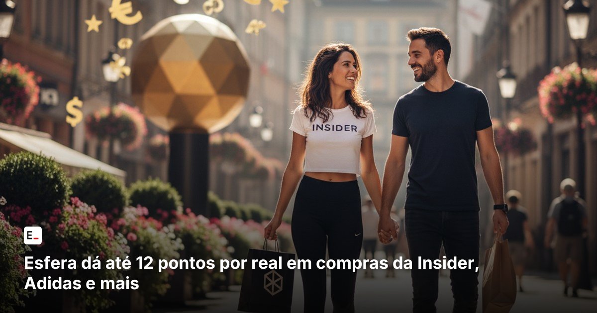 Esfera dá até 12 pontos por real em compras da Insider, Adidas e mais