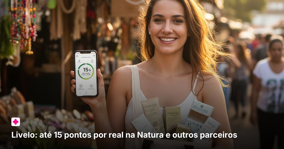 Livelo: até 15 pontos por real na Natura e outros parceiros