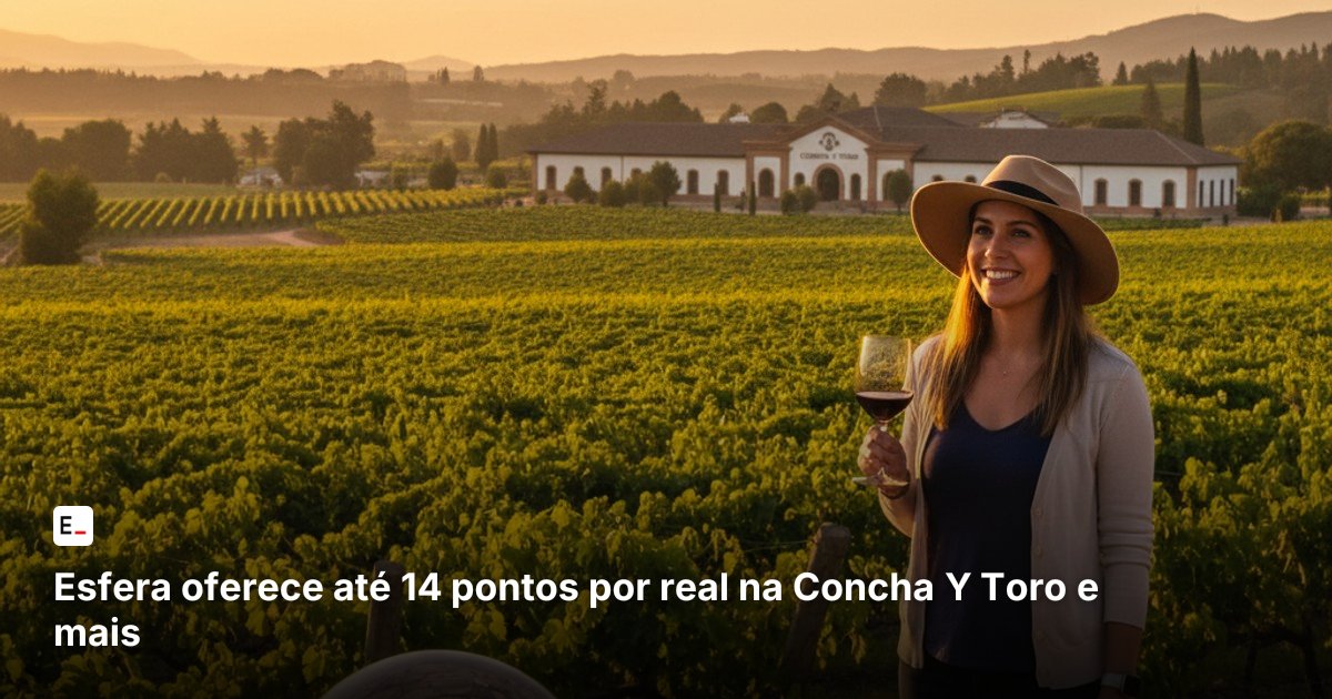 Esfera oferece até 14 pontos por real na Concha Y Toro e mais