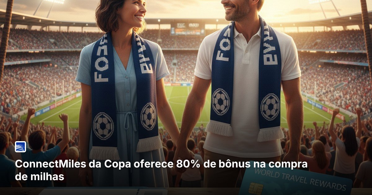 ConnectMiles da Copa oferece 80% de bônus na compra de milhas