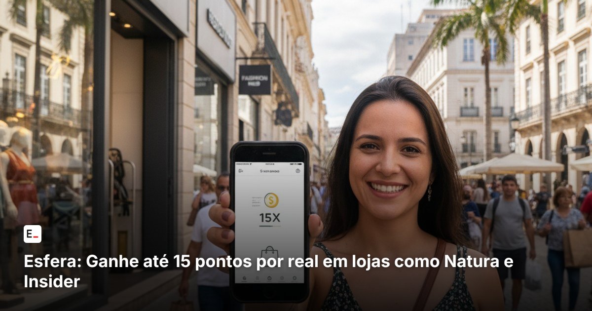 Esfera: Ganhe até 15 pontos por real em lojas como Natura e Insider