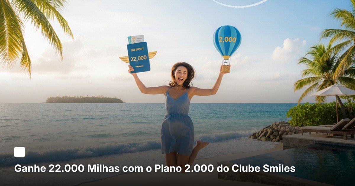 Ganhe 22.000 Milhas com o Plano 2.000 do Clube Smiles