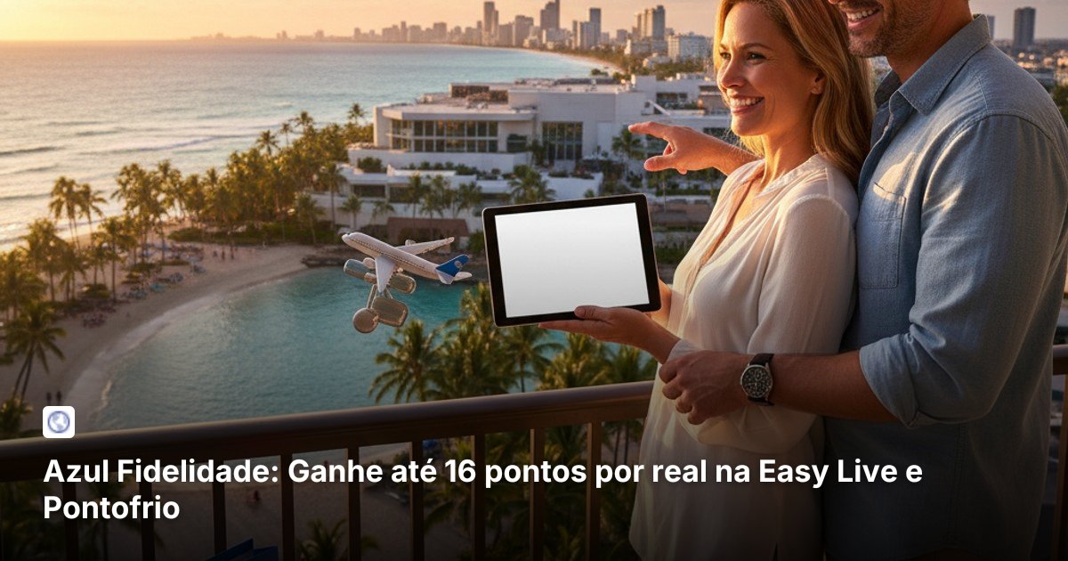 Azul Fidelidade: Ganhe até 16 pontos por real na Easy Live e Pontofrio