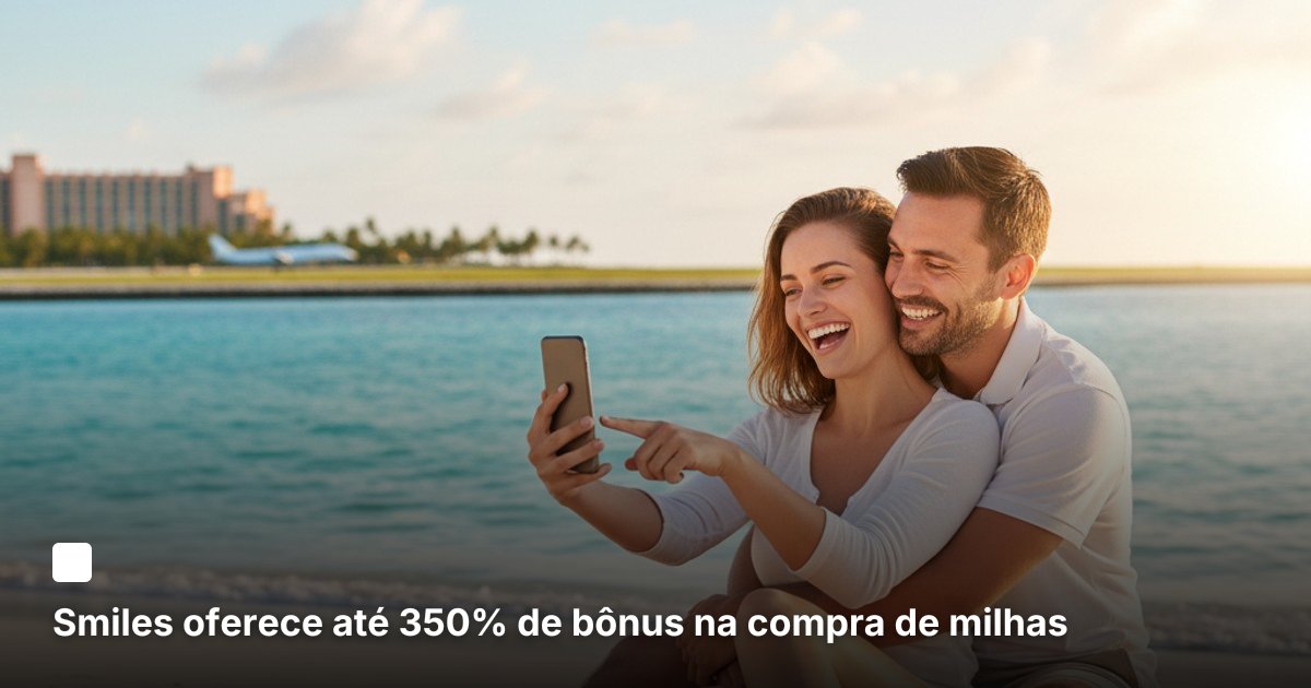 Smiles oferece até 350% de bônus na compra de milhas
