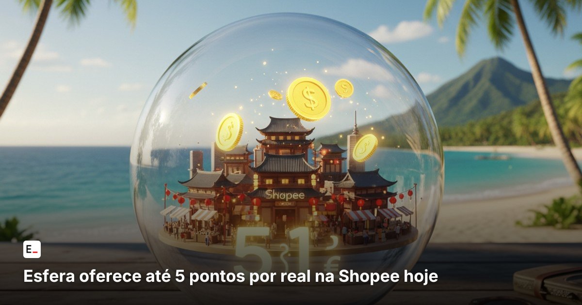 Esfera oferece até 5 pontos por real na Shopee hoje