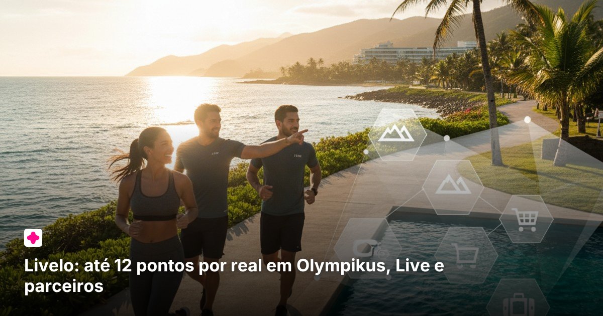 Livelo: até 12 pontos por real em Olympikus, Live e parceiros