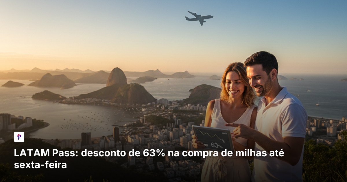 LATAM Pass: desconto de 63% na compra de milhas até sexta-feira