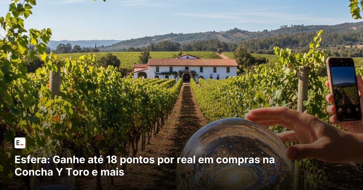 Esfera: Ganhe até 18 pontos por real em compras na Concha Y Toro e mais