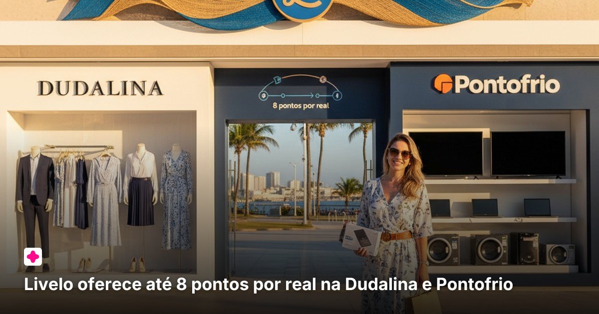 Livelo oferece até 8 pontos por real na Dudalina e Pontofrio