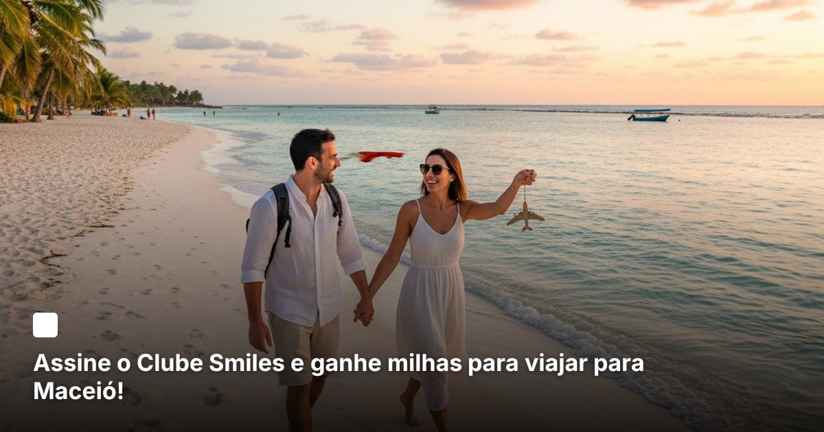 Assine o Clube Smiles e ganhe milhas para viajar para Maceió!