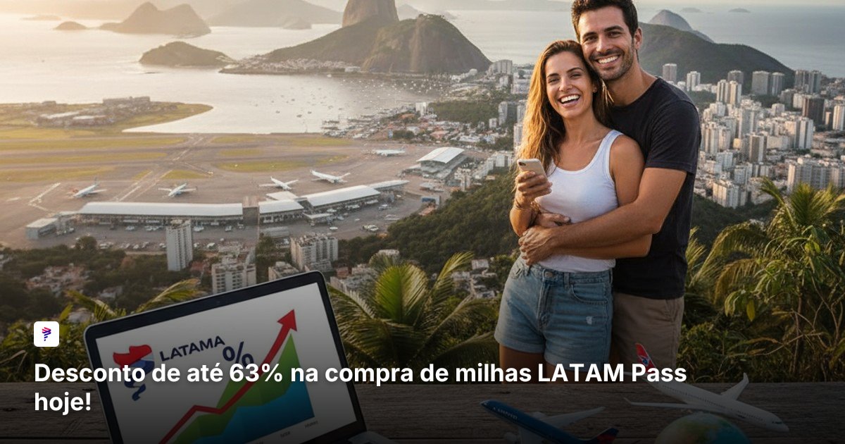 Desconto de até 63% na compra de milhas LATAM Pass hoje!