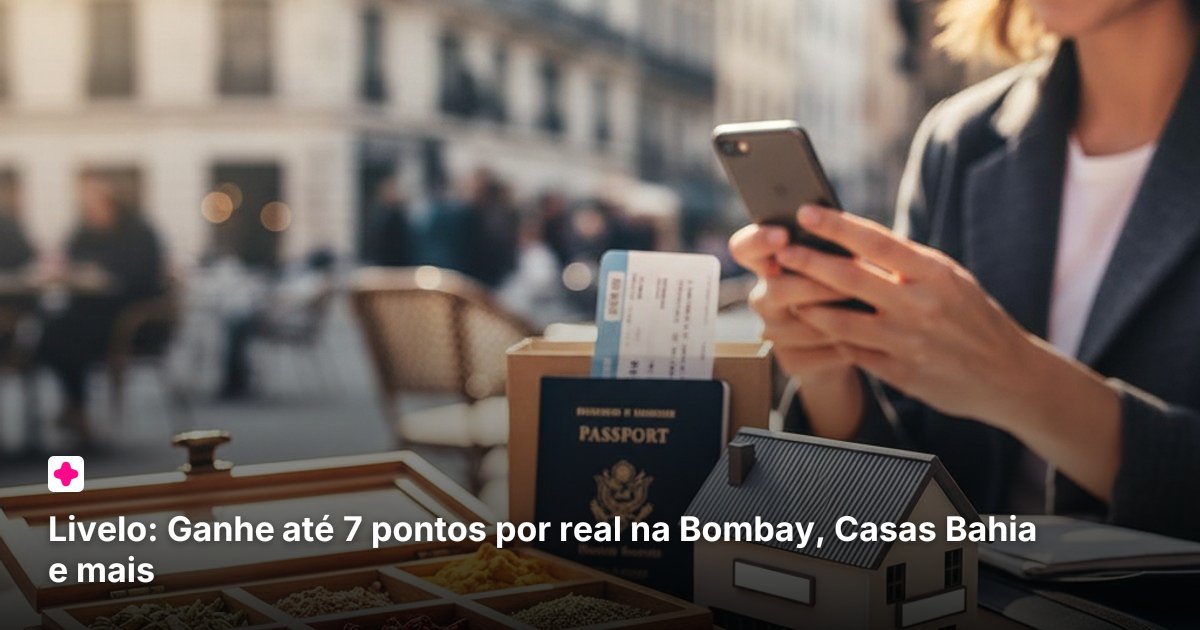 Livelo: Ganhe até 7 pontos por real na Bombay, Casas Bahia e mais