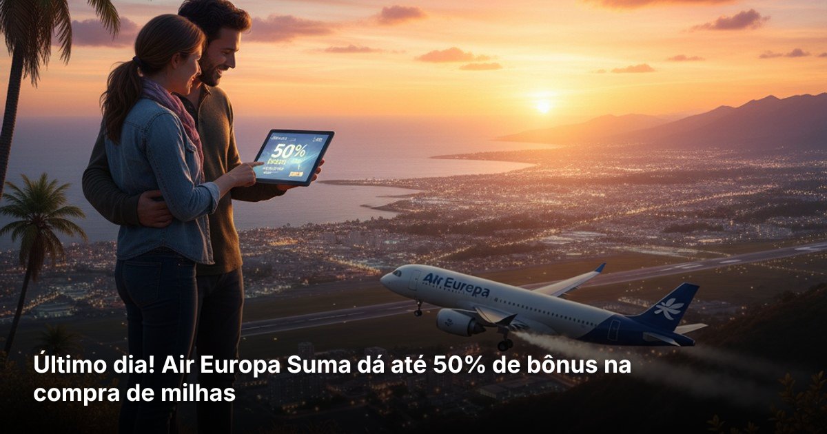 Último dia! Air Europa Suma dá até 50% de bônus na compra de milhas