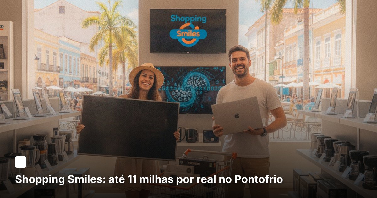 Shopping Smiles: até 11 milhas por real no Pontofrio