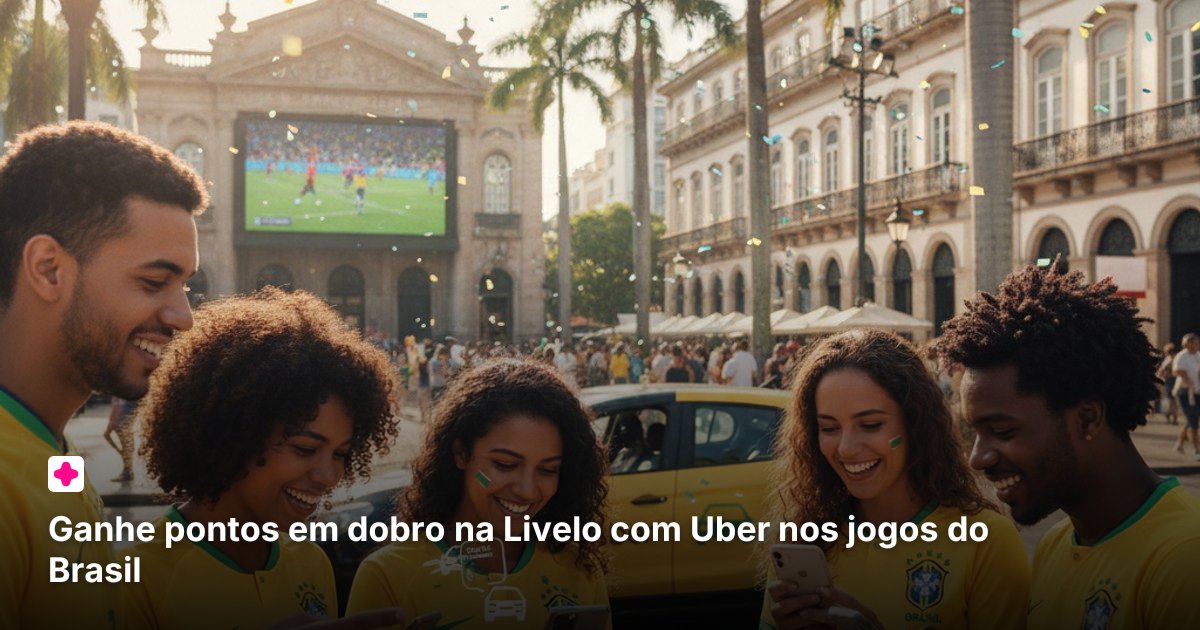 Ganhe pontos em dobro na Livelo com Uber nos jogos do Brasil