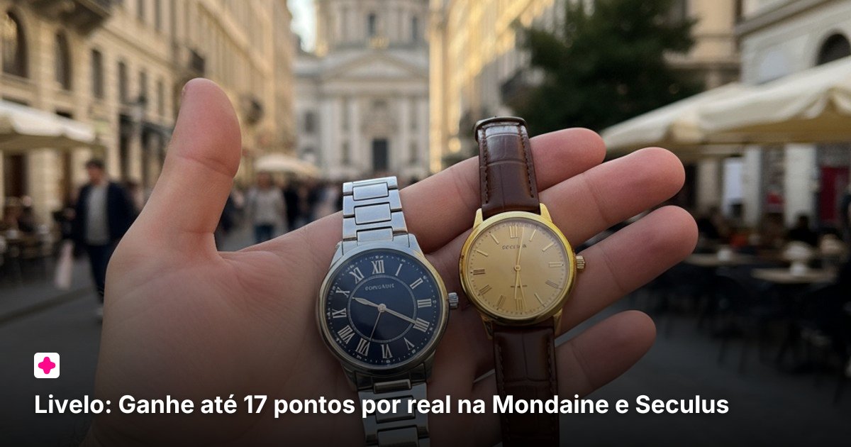 Livelo: Ganhe até 17 pontos por real na Mondaine e Seculus