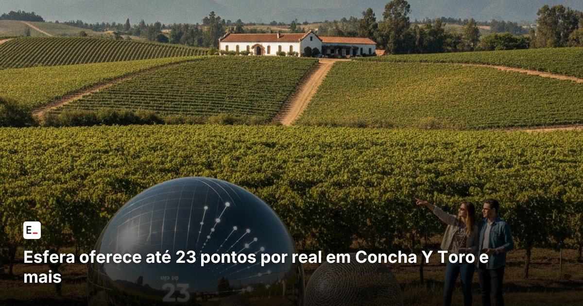 Esfera oferece até 23 pontos por real em Concha Y Toro e mais