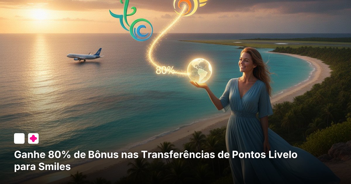 Ganhe 80% de Bônus nas Transferências de Pontos Livelo para Smiles