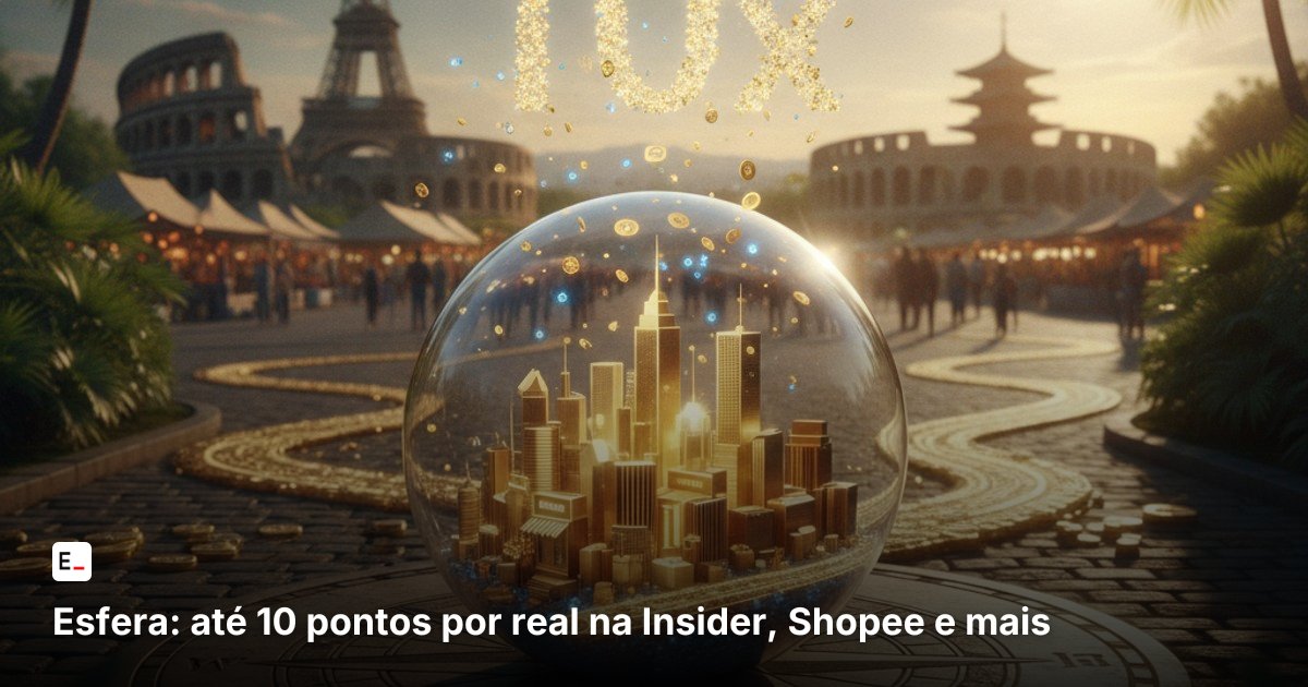 Esfera: até 10 pontos por real na Insider, Shopee e mais