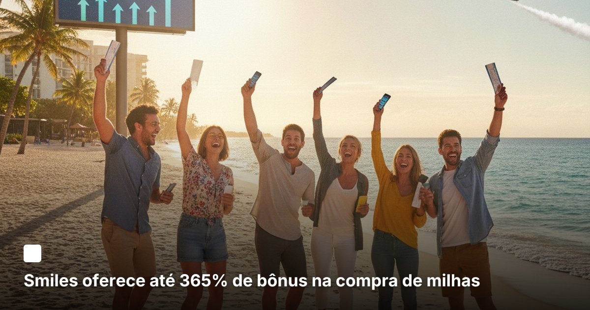 Smiles oferece até 365% de bônus na compra de milhas