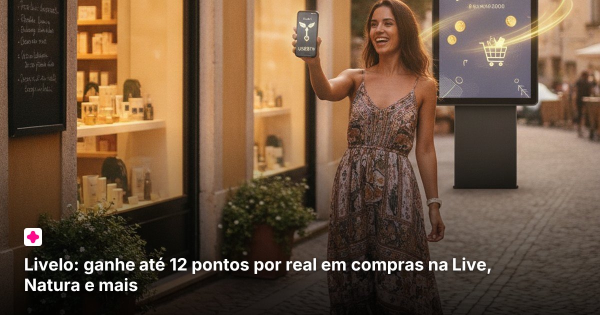 Livelo: ganhe até 12 pontos por real em compras na Live, Natura e mais