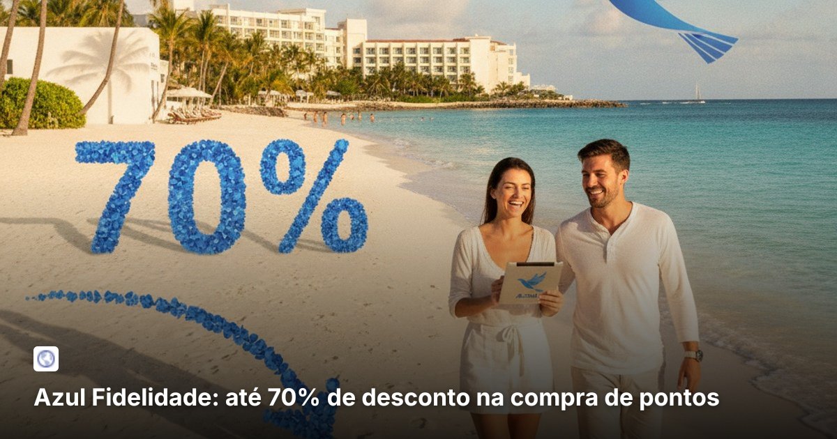 Azul Fidelidade: até 70% de desconto na compra de pontos