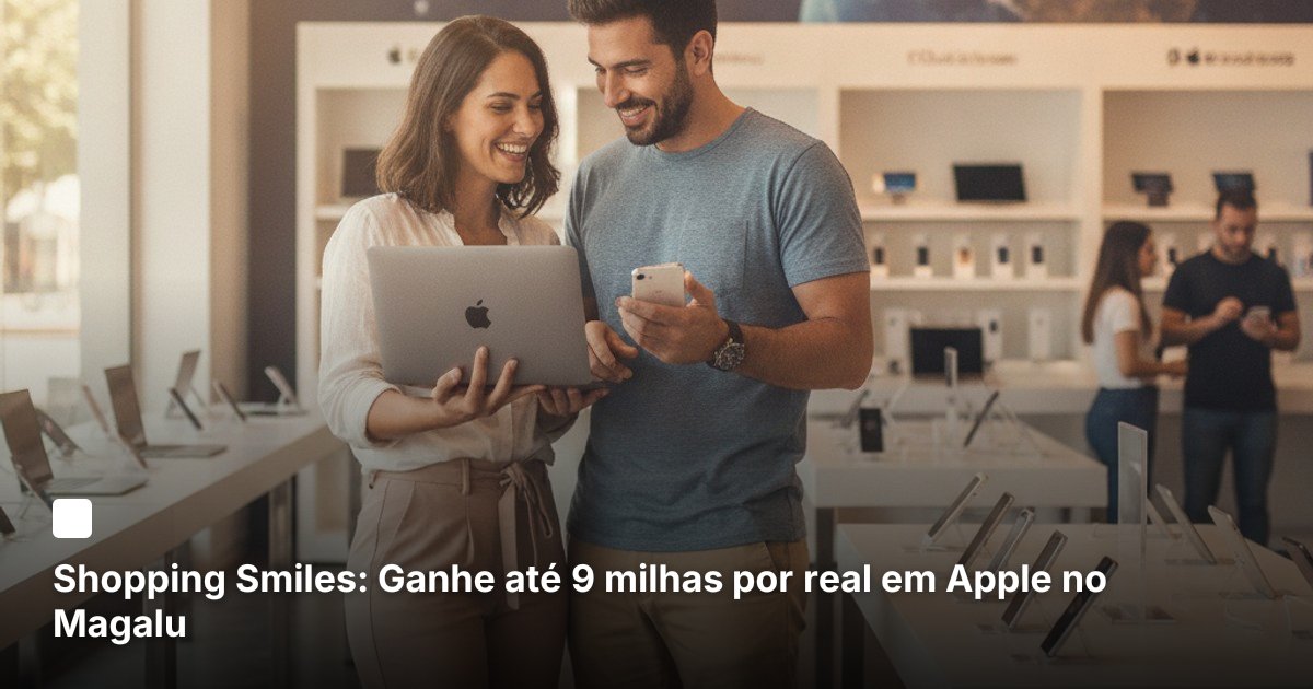 Shopping Smiles: Ganhe até 9 milhas por real em Apple no Magalu